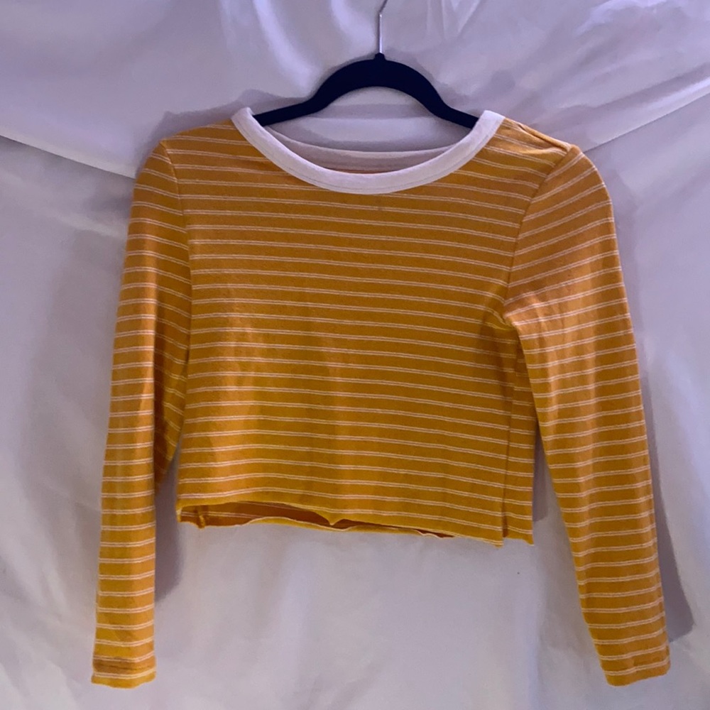 Yellow and white striped longsleeve